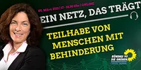 The official announcement of the online seminar "A network that supports" of the Bündnis 90/Die Grünen parliamentary group in the Bavarian State Parliament